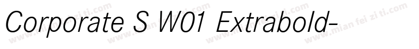 Corporate S W01 Extrabold字体转换